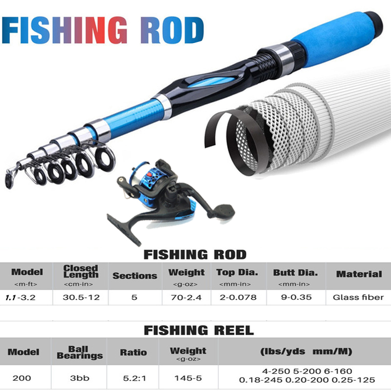 1.2m vara de pesca kits comple - Developing Tank Reel avaliação e preço