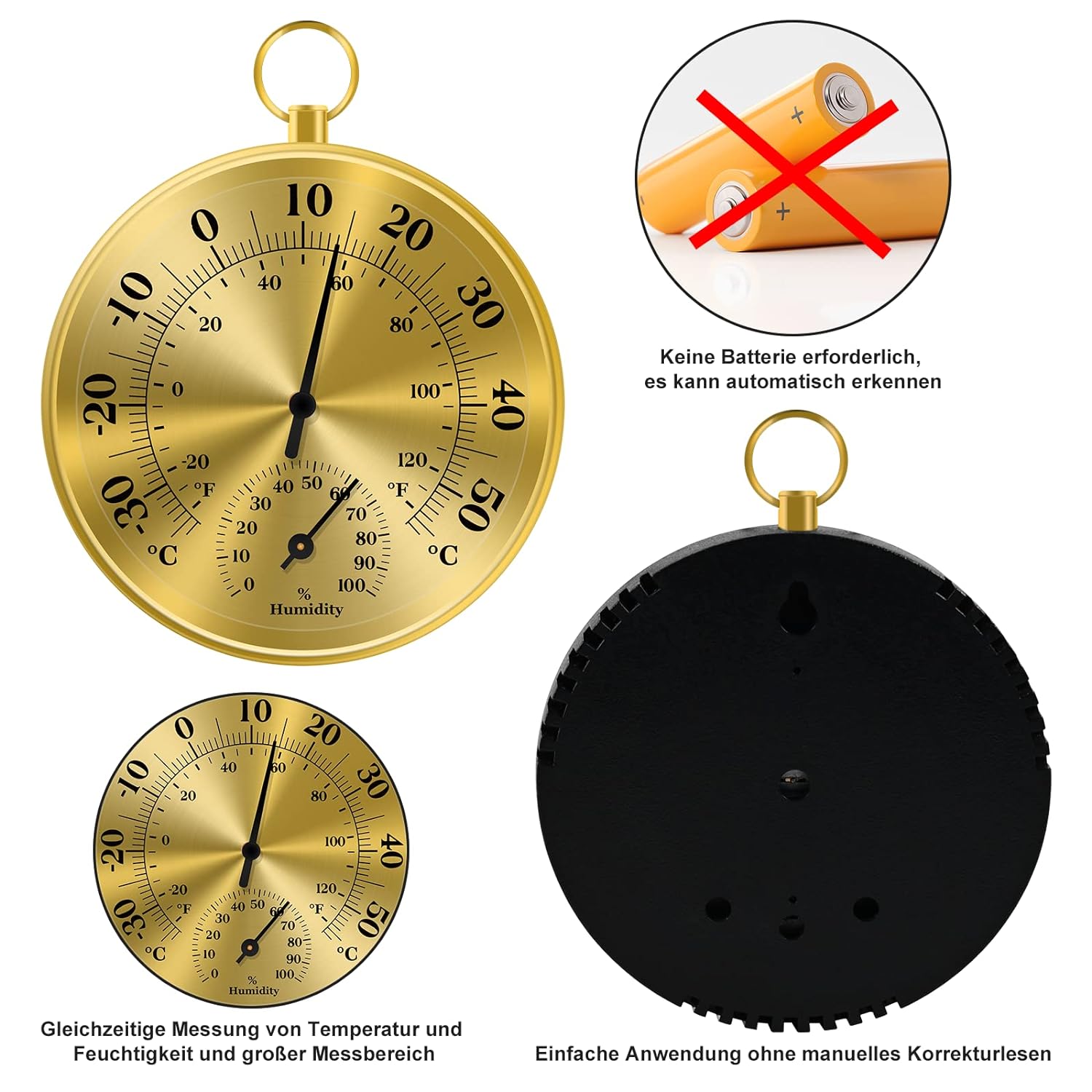 Termômetro de parede 10cm, hig - Analog Meter Gauge avaliação e preço
